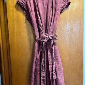 notPERFECTLINEN M/L wrap dress (dyed)